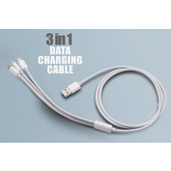 New Replacement For USB TO 3 in 1 Data Charging Cable