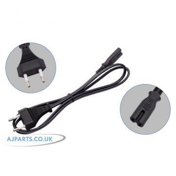 New Euro EU European Plug Figure of 8 C7 2 Pin AC Mains Power Cable Lead 1 Meter Cable Accessories