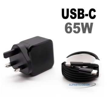 New AJP Brand 65W USB Type-C QC 3.0 PD Fast Charging Wall Charger Adapter Black 65w Usb C Adapter