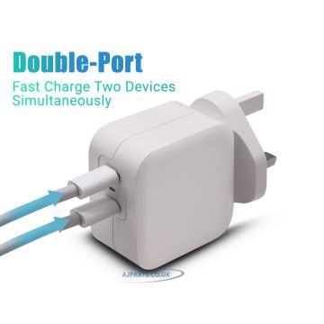 New AJP For 40W 2 Port USB Type-C Wall Plug Adapter Fast PD Universal Charger 40w Usb C Adapter
