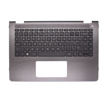 Replacement For HP PAVILION 14-BA Black Laptop Palmrest With UK Keyboard 924117-031  Hp 937871 031
