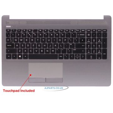 New Replacement For HP 15-DA 15-DB Silver Palmrest Touchpad Cover UK Keyboard 15 Db0002nv