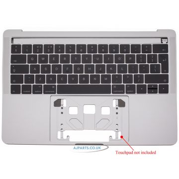 Replacement For Macbook A1706 Palmrest Top Case Keyboard Silver Without TouchPad/ Speakers  Mpxu2ll A