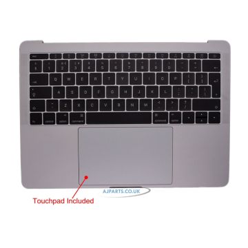 Replacement For Macbook Pro 13" A1708 YEAR 2016-2017 Palmrest UK Keyboard With Touchpad - Space Grey