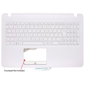 New Replacement For ASUS Laptop Palmrest Cover With Keyboard UK White Vivobook X540n