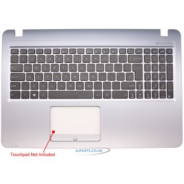 New Replacement For ASUS Laptop Palmrest Cover With Keyboard UK Silver Vivobook X540u