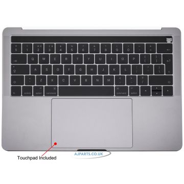 New Replacement For MacBook Pro A1706 2016 2017 Grey Palmrest Cover UK Keyboard Emc 3071