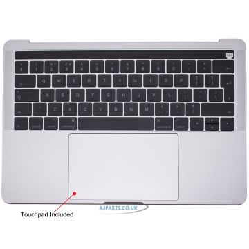 New Replacement For MacBook Pro A1706 2016 2017 Silver Palmrest Cover UK Keyboard Mlh12ll A