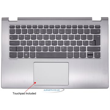 New Replacement For Lenovo Yoga 530-14IKB Palmrest Silver With Backlight UK keyboard Yoga 530 14ikb