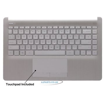New Replacement For HP Laptop Notebook Silver Keyboard With Palmrest L24818-031 14 Dk0011na
