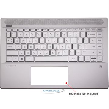 New Replacement For HP Pavilion 14-CE Silver Palmrest Cover UK QWERTY Keyboard L26423-031 Hp L26423 031