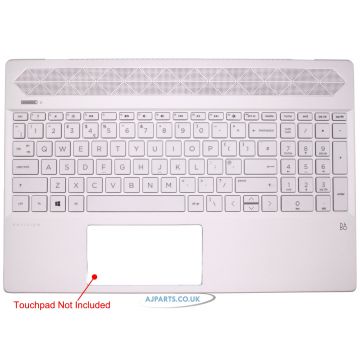 Replacement For HP Pavilion 15-CS 15-CW Silver Palmrest Cover UK Keyboard Pavilion 15 Cw0010na
