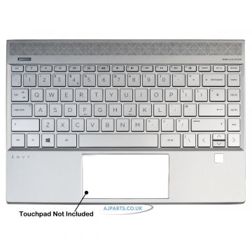 New Genuine For HP Envy 13-AQ Palmrest Cover Keyboard UK Silver Backlit L70933-031 13 Aq Series