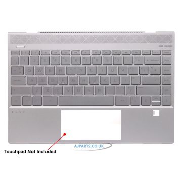 New Genuine HP Envy 13-AQ Palmrest Cover Keyboard UK Silver Backlit L53415-031 13 Aq Series