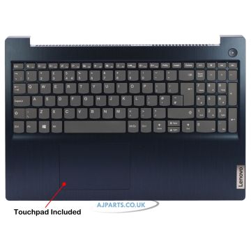 Replacement For Lenovo IdeaPad 3-15ARE05 3-15IIL05 Palmrest TouchPad Keyboard Cover BLUE 5CB1D01999, 5CB0X57567 Ideapad 3