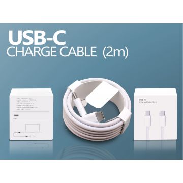 New Replacement For 2 M USB-C to USB-C Charging Cable Black Accessories